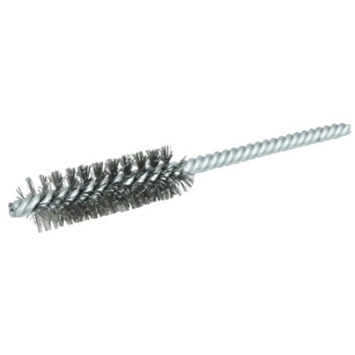 Weiler 21108، حجم السلك 0.005 بوصة، قطر 5/8 بوصة، طول 5 بوصات، شعيرات فولاذية، فرشاة أنبوبية كهربائية ذات ساق مزدوجة ولولب مزدوج، صناعة أمريكية (عبوة من 10 قطع)