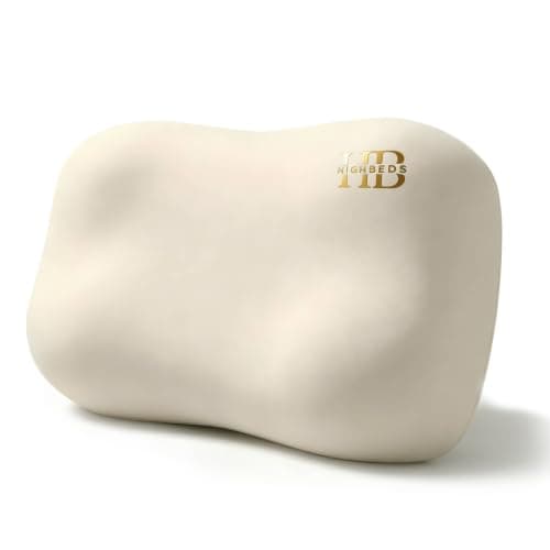 HighBeds Cervical Neck Pillow - Side Sleeper Pillow for Neck Pain Relief, Soft Ergonomic Memory Foam Pillows Ice Silk Zipperless Pillowcase, Eco-Friendly and Durable Material