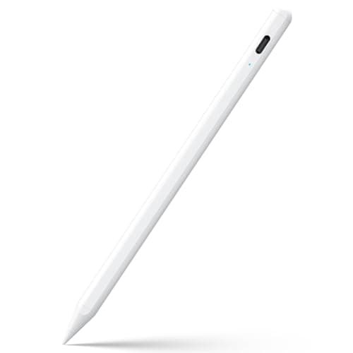 JAMJAKE Stylus Pen for iPad 6-11th Gen 2X Fast Charge, Palm Rejection-White | Tilt Sensitivity, USB-C Charge, Compatible with 2018-2026 Apple Pencil iPad Pro 11/12.9/13, Air 3/4/5/M2/M3/M4, mini 5/6/7