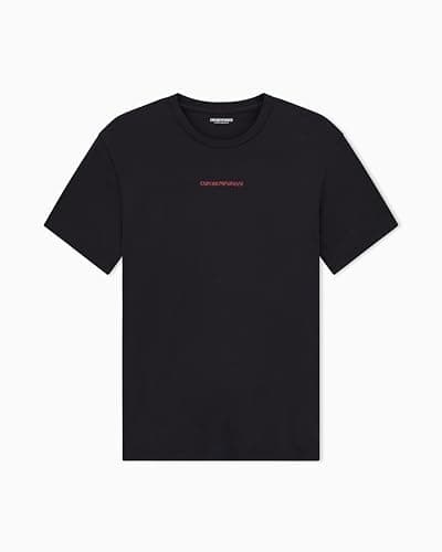 Emporio Armani Men's Fitted Crewneck Shirt, Black, Small