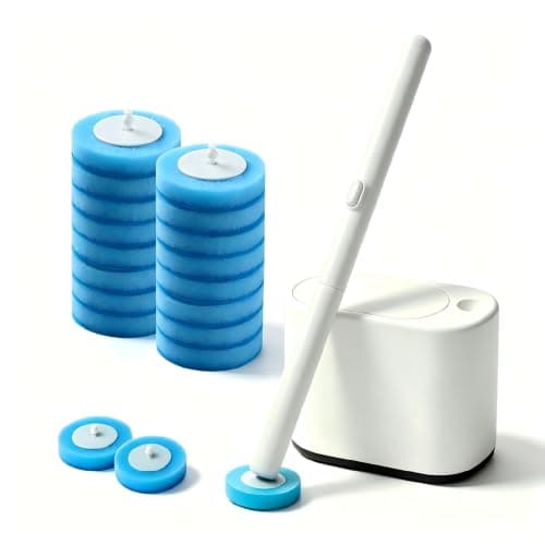Viaptus Disposable Toilet Brush – Hygienic Contact-Free, White
