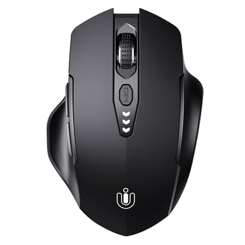 Uineer Bluetooth Mouse, Tri-Mode Wireless, Rechargeable, 3-Device Switch | Dual Bluetooth plus 2.4G connectivity, Multi-Device switching and a visible rechargeable battery level