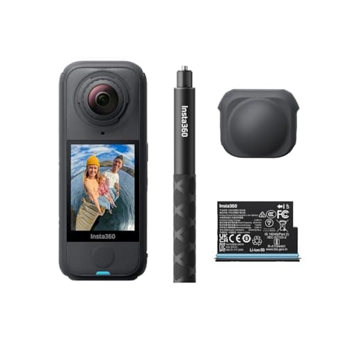 Insta360 X4 Air - Lightweight 165g 8K 360 Camera, Invisible Selfie Stick Effect, Replaceable Lenses, Shoot First & Frame Later, Built-in Wind Guard, FlowState Stabilization, AI-Powered App