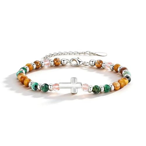 Rosechen Cross Bracelet Gifts for Women (Silver)