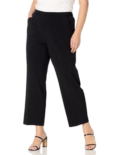 Petite Pull On Dress Pant Average Length & Short Length, Black, 16P