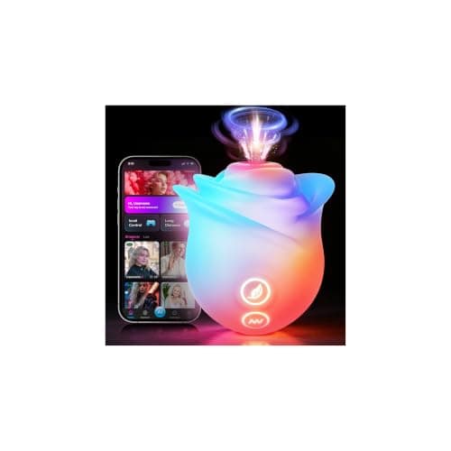 Rose Sex Toy Sucking Vibrator - Clit Sucker Women Sex Toys, 10 RGB Color | 10 Suction Modes, APP Control, Nipple Sucker Rose Vibrator for Clitoral G Spot Stimulation, Adult Female Sex Toys for Couples