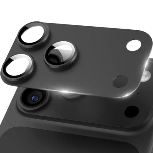 Kanosan - واقي عدسة كاميرا iPhone 18 Pro Max باللون الأسود التيتانيوم