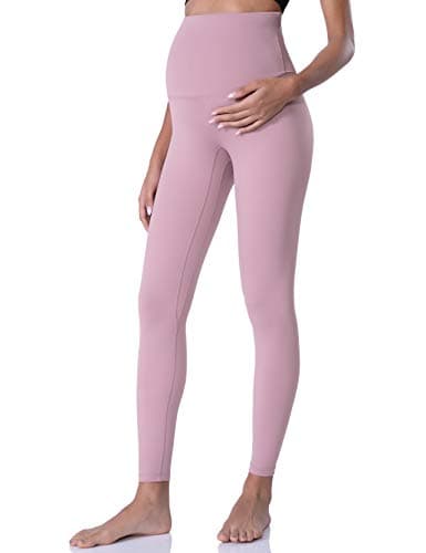 POSHDIVAH Maternity Leggings for Women Pregnancy Yoga Pants | Workout and Active wear, No Front Seam, Over Belly, Buttery Soft, Stretchy, Non-see-through, Pregnancy Essentials, Postpartum