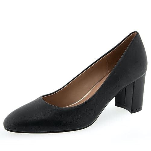 Aerosoles Betsy High Heeled Pump, Black Leather, 8.5W