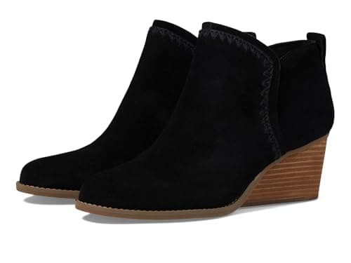 TOMS Womens Kaia Black Suede 7 Medium