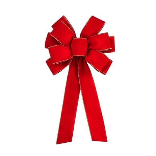 Christmas Tree Decorations 10 20in Burgundy Velvet Bows for Gift Wrapping