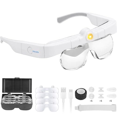 Magnifying Glass with Light, 1.5X-5.0X Magnifying Glasses, Headset