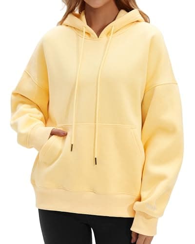 Stelle Women's Oversized Fleece Hoodie Printed Cuff Fall Sweatshirts | Slouchy Daily Comfort Cozy Fleece Fabric with Adjustable Drawstring Hood for Relaxed Everyday Wear