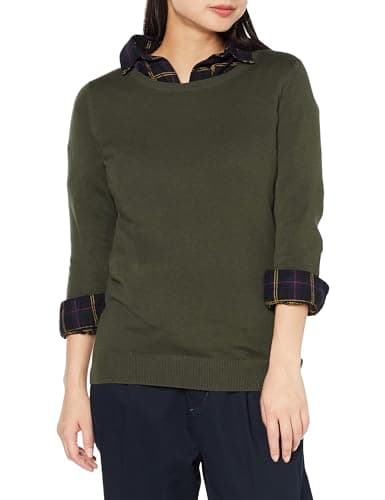 Amazon Essentials Women's Long-Sleeve Lightweight Crewneck Sweater, Flattering (Available in Plus Size), Olive, X-Large