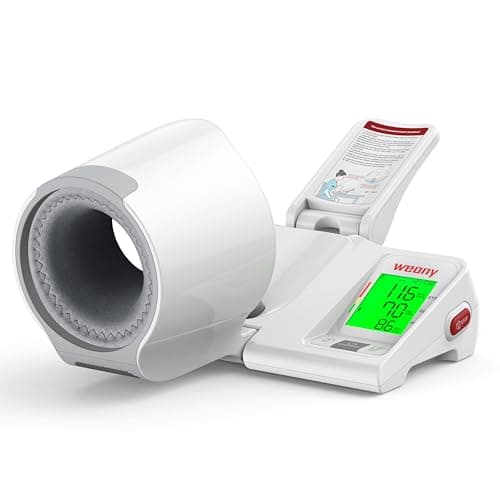 WEONY No-Wrap Upper Arm Blood Pressure Monitors for Home Use, Arm Blood Pressure Machine for Seniors, Extra Large Blood Pressure Cuff 7-16.5 in,Rechargeable with Auto Posture Guidance,Large Display