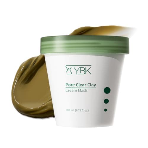 YBK Heartleaf Pore Clay Mask, Gentle PHA Exfoliating & Hydrating Face Mask with Kaolin Clay, Oil Absorbing & Pore Cleansing, Cooling Soothing Care with Triple Botanical Extracts, 6.76 fl oz