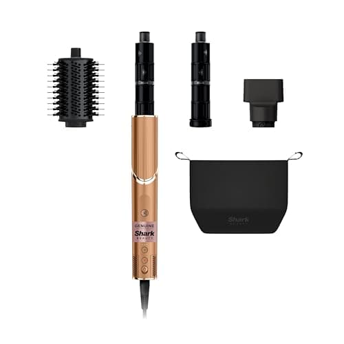 Shark FlexStyle, Air Multi-Styler & Drying System, Coanda, Copper, HD433CP | No Heat Damage, One Twist between Dryer & Styler, 4 Heat/3 Airflow Settings, Cool Shot