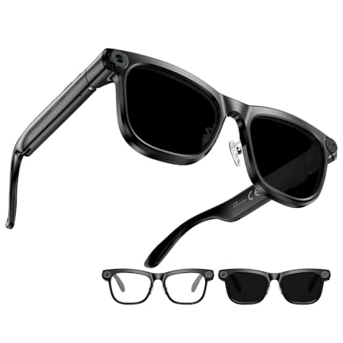 Bapick AI Smart Glasses with Camera, 8MP HD Camera Glasses for Men Women | Photo Capture,Object Recognition,Video Recording Sunglasses,Real Time Translation,Voice Assistant, Bluetooth Open-Ear Music