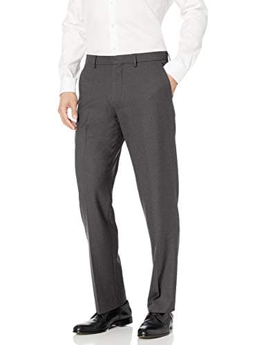 Amazon Essentials Men's Classic-Fit Wrinkle-Resistant Stretch Dress Pant Pants, -Charcoal, 34W x 34L