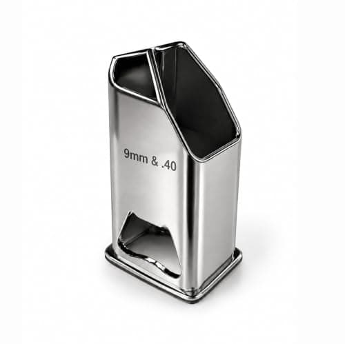 Partywonder Stainless Steel Magazine Speed Loader for 9mm and .40 S&W Glock Magazines with Bottle Opener, Fits Glock 17, 19, 19X, 26, 34, 45, 47, 49, 22, 23, 24, 27 & 35