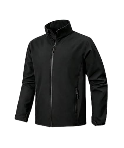 SWISSWELL Mens Softshell Jacket Waterproof Windproof Fleece Lined | 4 Pockets, Full Zip Softshell Jacket. Waterproof & Windproof, Soft Fleece Lined, for Tactical, Hiking, Outdoor & Daily Wear.
