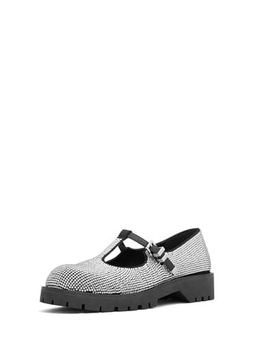 Michael Kors Women's Darrington Mary Jane Flat, Black/Hot Fix, 7