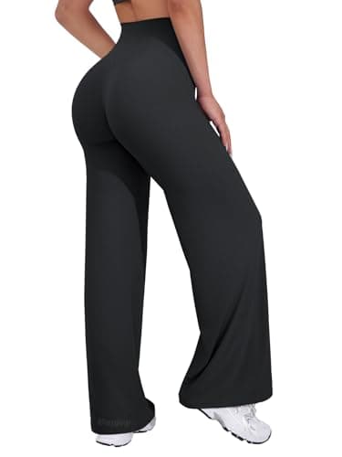 VOYJOY Straight Leggings Bottoms Womens Wide Leg 29"/ 31.5"/33"/35" Pants | High Waisted, Buttery Soft, Workout Yoga, for Womens