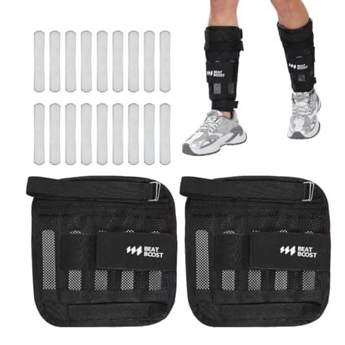 BeatBoost Adjustable Ankle Weights 10LB Leg Weights for Men