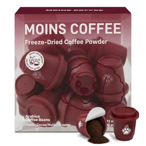 MOINS Specialty Instant Coffee - Freeze Dried Coffee, 30 Servings