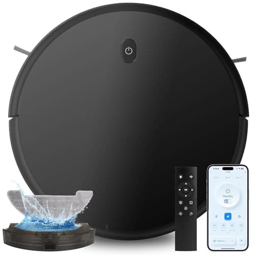 Livvi Robot Vacuum and Mop Combo for Home, Pet Hair and Hard Floor G100 | 2-in-1 Robot Vacuum Cleaner with Wi-Fi/App/Voice/Remote Control, Quiet and Slim, 3500Pa, Self-Charging Robotic Vacuum