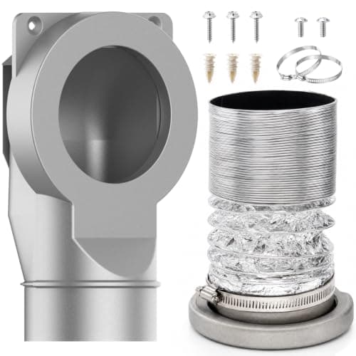 Magnetic Dryer Vent Connector Kit, DV90 Magnetic Dryer Vent Coupling | Magnet Self-Alignment Design,Quickly Connect & Disconnect, Fire Safe, Easy to Clean, with 3.28ft 4 inch Duct, For Most Dryers