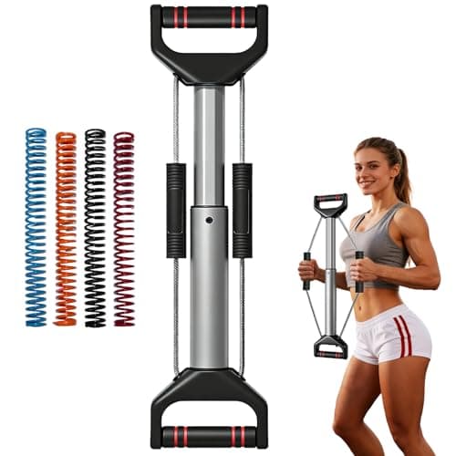 Chest Workout Equipment Arm Trainer - Adjustable 4 Resistance Levels (26-90 lbs) Forearm Muscle Train Exerciser Strengthener for Men & Women, Ergonomic Home Gym Strength Trainer