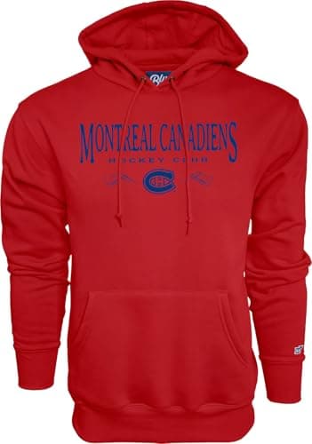 Blue 84 Montreal Canadiens NHL Officially Licensed Hooded Sweatshirt Embroidery Hockey Club, Team Color, Small