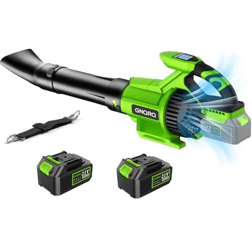 Electric Leaf Blower Cordless & 21V Battery Powered Handheld Blower | Brushless Blower 715CFM 180MPH 3-Speed with 2x4.0Ah Batteries & Charger for Lawn Care, Yard, Leaves, Dust & Snow
