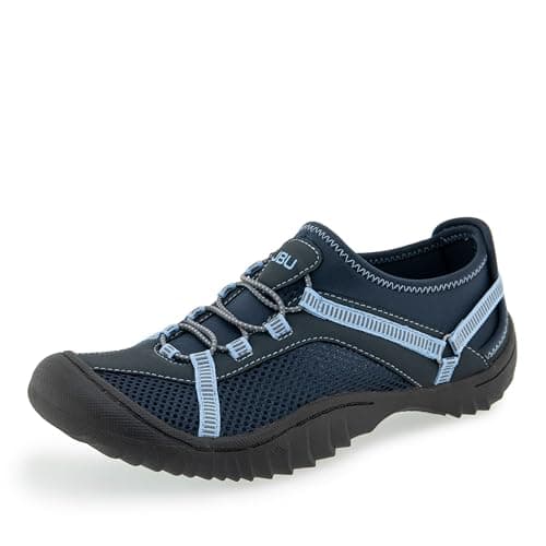 JBU Women's Tahoe Comfortable Water Ready Closed Toe Slip On Flexible Quick Dry APMA Accepted Walking Sneaker