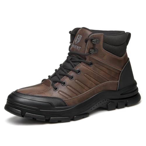 Hogent Steel Toe Boots for Men Women, Waterproof Slip Resistant Work Boots | ASTM Safety Boots,Roomy Toe Box, Comfortable Work Shoes Built For Construction, Warehouse And Workshop