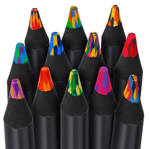 Stocking Stuffers for Kids, 12 Colored Rainbow Pencils for Teen Girl Boys | Art Supplies Gifts Trendy Stuff, Birthday Party Favors Arts and Crafts 5-12 Year Old
