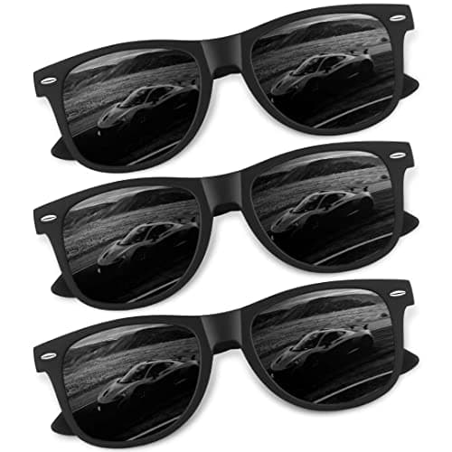 CGID Retro Polarized Sunglasses Men Womens Square Frame Black Shades UV400 | Lightweight, Durable Frame, Tangle-free Design, Reduce Glare, Driving, Fishing, Running, Golfing, Sun Glasses, Black