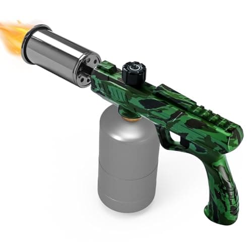 Yunvolx Propane Torch Gun 3272°F/1800℃ Adjustable Flame (Tank Not Included) | Lightweight Safe Handheld Torch for Cooking, Camping, DIY Repairs & Outdoor Use, Propane Tank Not Included
