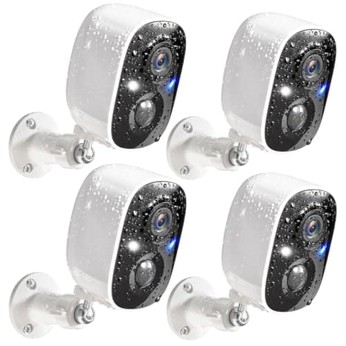 GMK 4 Pack Cameras System, Security Cameras Wireless Outdoor, 2K Video | VicoHome Cam, Motion Detect, Color Night Vision, 2-Way Talk, IP65 Waterproof, Indoor&Outdoor, 2.4GHz WiFi, SD/Cloud Storage