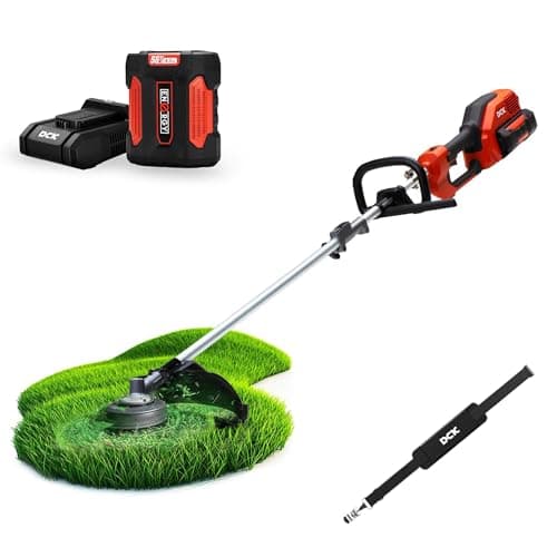 DCK 58V Cordless String Trimmer 15 Inch, Brushless Multi-Head Weed Eater | 4.0Ah Battery & 5A Charger, 3-Speed Weed Wacker Attachment Capable, Auto Line Feed, Shoulder Strap Included