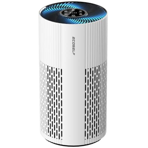 Air Purifiers for Home Large Room Up to 1500 Ft², True HEPA Filter, HAP604 | 20dB Sleep Mode, 360° Air Intake & Outlet, Night Light, Timer Settings, Air Cleaner for Bedroom, Pet Dander & Smoke, White