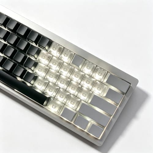 Clear Keycaps, Shine Through Custom Key Caps, Crystal Cherry Profile-Heart
