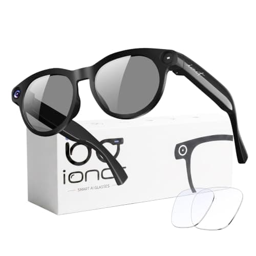 نظارات iONCT الذكية المزودة بتقنية الذكاء الاصطناعي وكاميرا، نظارات شمسية مزودة بخاصية تسجيل الفيديو بدقة 4K HD