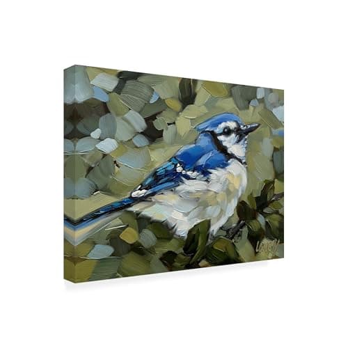 Trademark Fine Art Outdoor Canvas Art - Andrea Lavery 'Bluejay Day' Wall Art for Outdoor Spaces, Patios, or Gardens