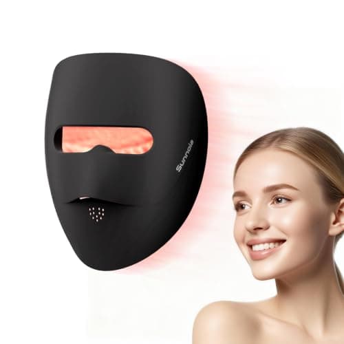 Sunnoia 3D Red Light Therapy Mask for Face 850nm NIR, Red/Blue LED Light 3 Modes | 246 LEDs,5-15min timer, auto shut-off – visible results in just 3 weeks