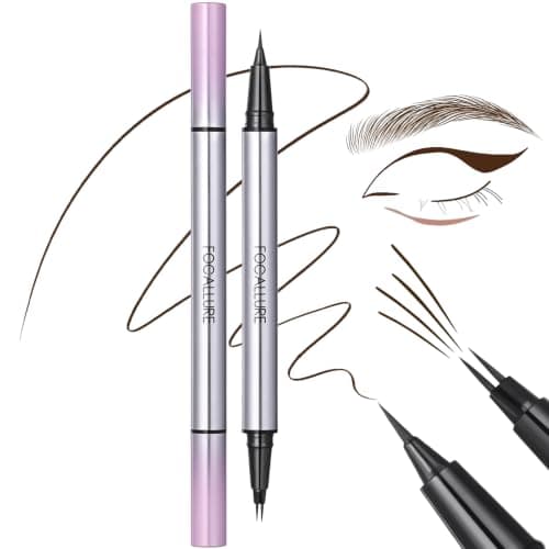 FOCALLURE Liquid Eyeliner & Eyerow Pen - 2-in-1 Fine Tip Hair-like Strokes