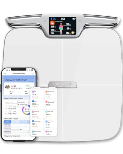 Witcaremed Smart Scale for Body Weight with BMI, Body Fat, Muscle Mass, 8 Electrode High Precision Bathroom Scale, Scale with App, 56 Body Composition Measurement