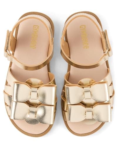 Gymboree,And Toddler Sandals,Gold Bows,9