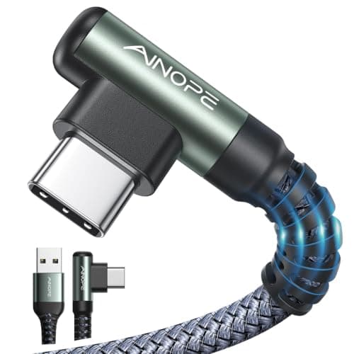 كابل AINOPE من USB-A إلى USB-C بطول 6.6 قدم، عبوة من قطعتين، شاحن من النوع C، كابل شحن سريع